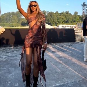 Jaded London Athena One Shoulder Draped Dress (Still on site)